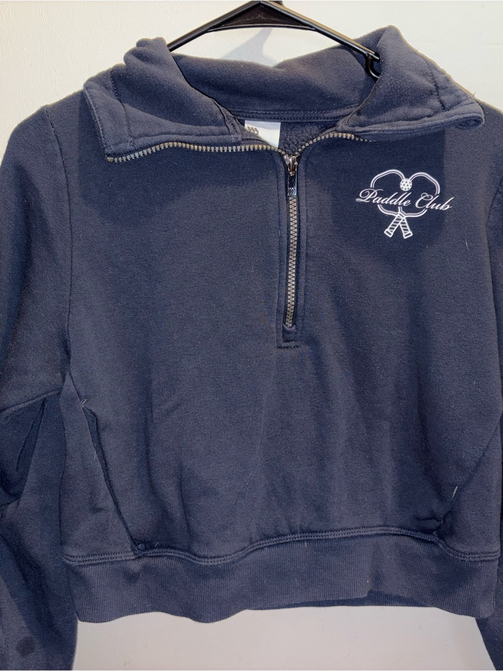 all in motion cropped Navy Zip-Up Fleece Jacket